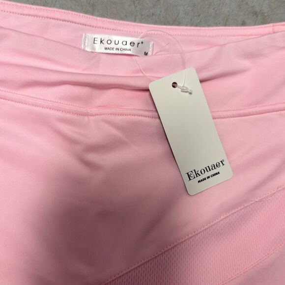 NWT Ekouar Womens Athletic Pink Ruffled Skort NWT - Size Medium - Picture 2 of 4